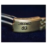 Vintage Seiko SQ Women’s Wrist Watch – Gold Tone with Black Dial