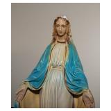 Vintage Chalkware Mary Figurine – 18” Tall