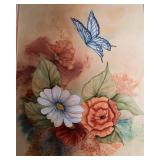 Handpainted Butterfly Artwork – Framed (23” x 27”)