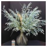 Decorative Vase with Floral Arrangement – 13” Tall Vase