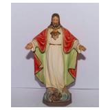 Vintage Jesus Chalkware Figurine - 18" Tall