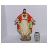 Vintage Jesus Chalkware Figurine - 18" Tall