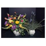 Set of Two Faux Floral Arrangements