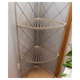 Metal Corner Plant Stand – Taupe (67” Tall)