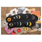 Large Assortment of 45 RPM Vinyl Records
