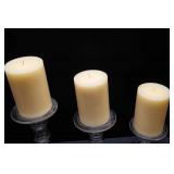 The Large Glass Pillar Candle Holders and Pillar Candles