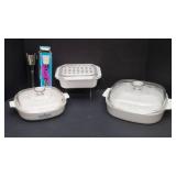 CorningWare Lot – Mixed Bakeware & Accessories Set