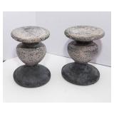 Rustic Candle Holders & Pottery Vase Set