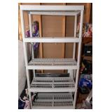 Gray Plastic 5-Tier Storage Shelf