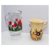 Nina Glass Tulip Pitcher & Additional Pitcher – 2 Piece Set