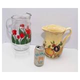 Nina Glass Tulip Pitcher & Additional Pitcher – 2 Piece Set