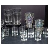 Crown Corning Glass Shot Glasses & Assorted Glassware Lot