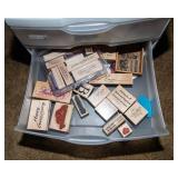 Collection of Rubber Ink Stamps and Storage Container - Butterflies, Anniversary/Congrats, and Birds