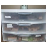 Collection of Rubber Ink Stamps and Storage Container - Butterflies, Anniversary/Congrats, and Birds