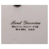 Vintage 22K Weeping Gold Bright 2-Tier Server – Hand Painted