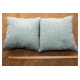 Two Light Teal Throw Pillows