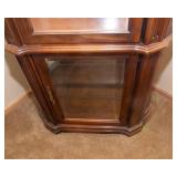 Lighted Curio Cabinet with Mirrored Back