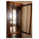 Lighted Curio Cabinet with Mirrored Back