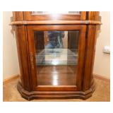 Lighted Curio Cabinet with Mirrored Back