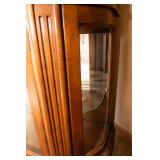 Lighted Curio Cabinet with Mirrored Back