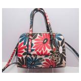 GUESS Floral Print Crossbody/Satchel Bag