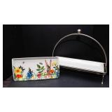 Serving Tray & Colorful Decorative Plate Set