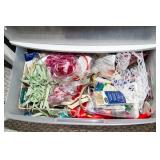 Plastic Storage Drawers & Craft Supplies Lot