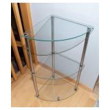 Small Glass Corner Display Shelf – 31.5” Tall