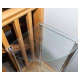 Small Glass Corner Display Shelf – 31.5” Tall