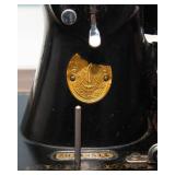 Vintage Singer Sewing Machine with Folding Sewing Cabinet Table