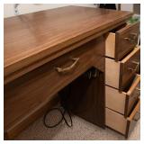 Vintage Singer Sewing Machine with Folding Sewing Cabinet Table