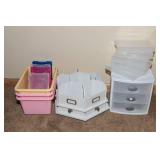Rotating Storage Organizer and Various Storage Containers