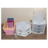 Rotating Storage Organizer and Various Storage Containers