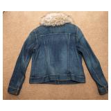 LRL Lauren Jeans Co. Denim Jacket with Faux Fur Collar – Size L (Removable Fur)