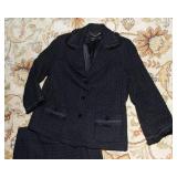 Talbots Tweed Jacket & Skirt Set – Black, Size 8