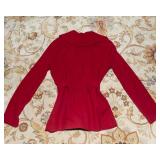 Cabi Red Merino Wool Cardigan – Size Medium