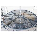 Outdoor Patio Metal Table & 2 Chairs Set – 48” Diameter
