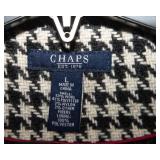 Chaps Houndstooth Coat – Size Large