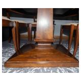 Restoration Hardware Pearse 54” Round Extension Dining Table + 6 Cross Back Chairs