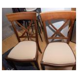 Restoration Hardware Pearse 54” Round Extension Dining Table + 6 Cross Back Chairs