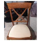 Restoration Hardware Pearse 54” Round Extension Dining Table + 6 Cross Back Chairs