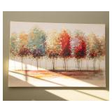 Colorful Wrapped Canvas Tree Artwork (47" x 31.5")