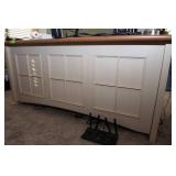 Office Desk – Cream Base with Wood Top