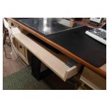 Office Desk – Cream Base with Wood Top