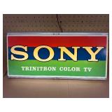 Vintage Sony Trinitron fluorescent advertising sign, Lights up, works as should
