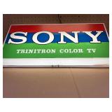 Vintage Sony Trinitron fluorescent advertising sign, Lights up, works as should