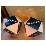 2-vintage Sony lighted advertising signs, in Working Order !