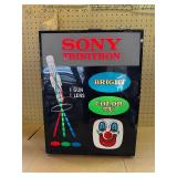 Vintage Sony Trinitron color television display sign, Works as should , see video