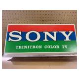 Vintage Sony Trinitron Color TV fluorescent sign.