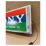 Vintage Sony Trinitron Color TV fluorescent sign.